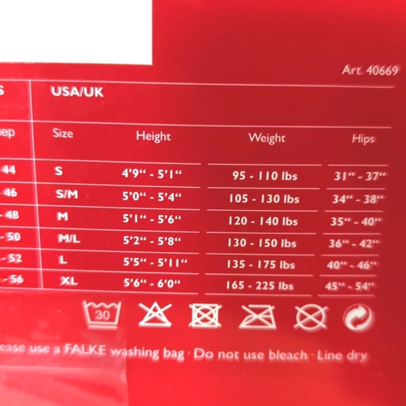 FALKE Prime Rib Tights, 2 Pair Designer Hosiery in Marine .. Size Small (95-110) - Picture 10 of 10